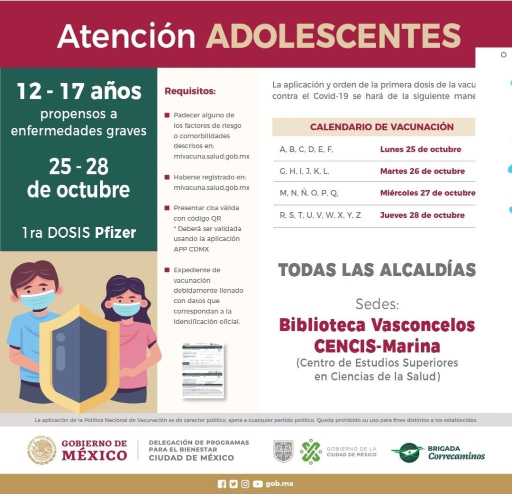 Vacunación menores con comorbilidades